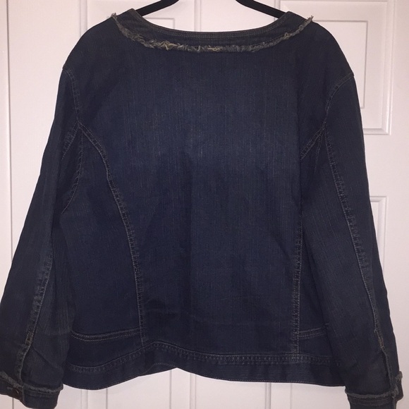 Style & Co denim jacket w/ zip front & pockets - Picture 6 of 7